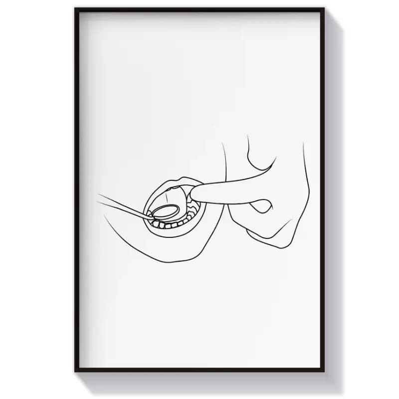 تابلو دکوراتیو طرح معاینه دندان