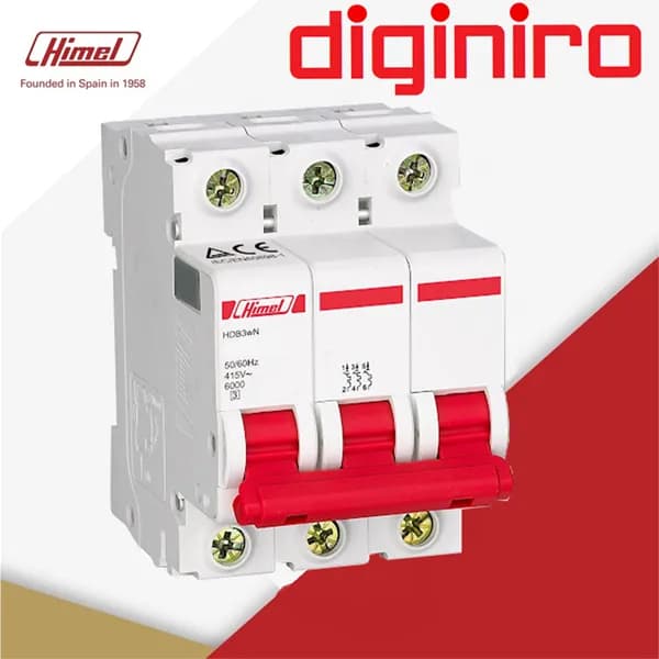 کلید مینیاتوری سه پل 25 آمپر هیمل 6KA (HIMEL)