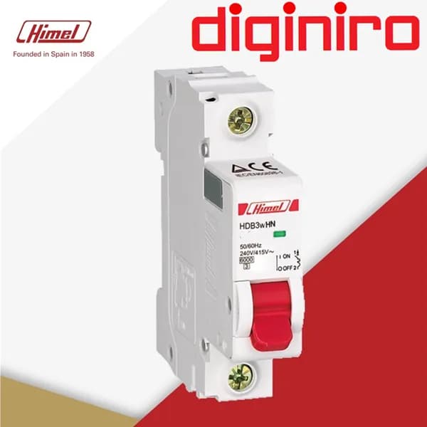 کلید مینیاتوری تک پل 16 آمپر 6KA هیمل(HIMEL)