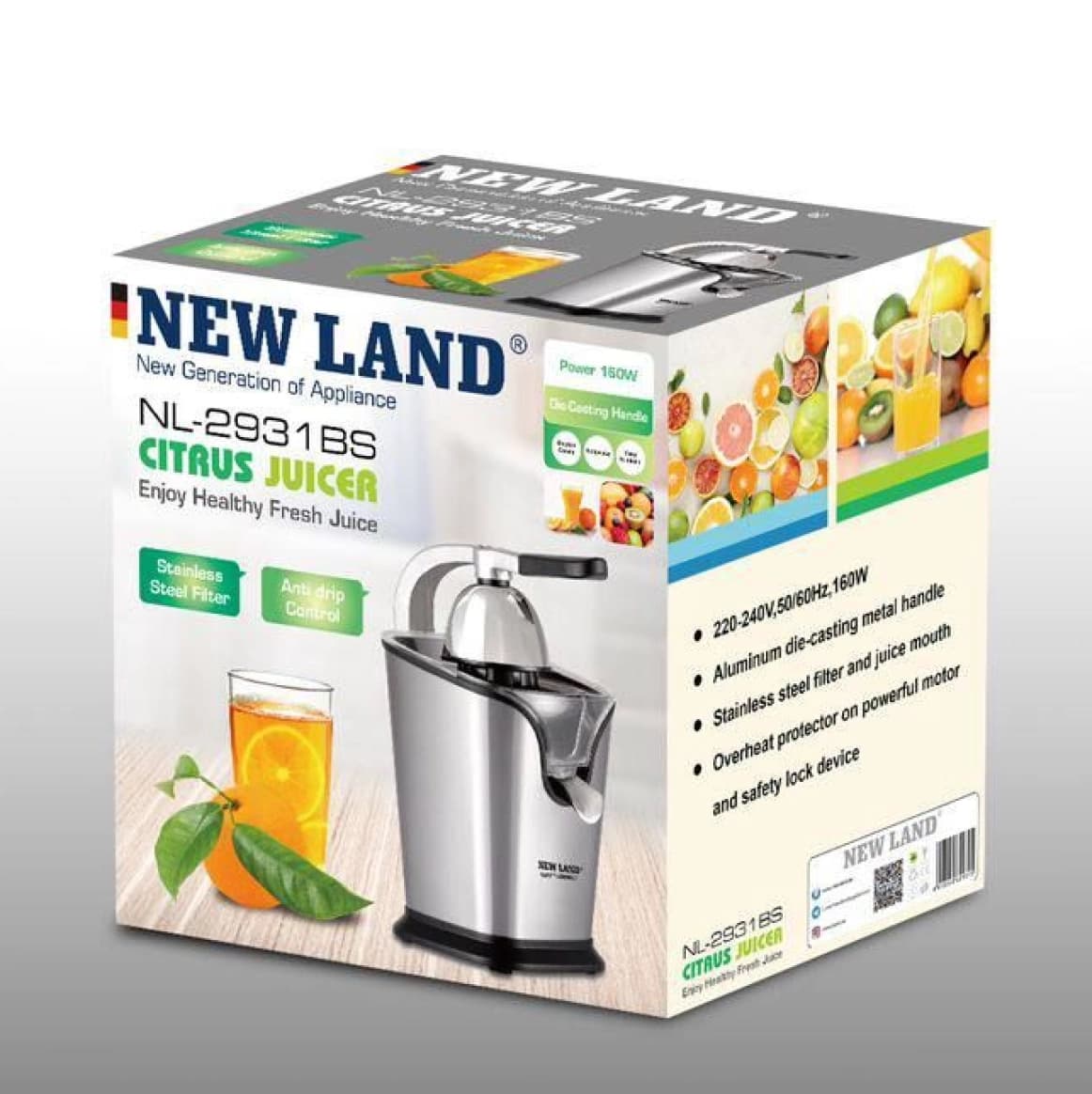 آب مرکبات گیر استیل نیولند مدل NL-2931 آلمانی با گارانتی 2 ساله (اصل) — تصویر ۳