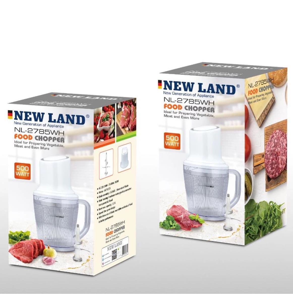 خردکن نیولند مدل NL-2785WH آلمانی با گارانتی 2 ساله (اصل) — تصویر ۲