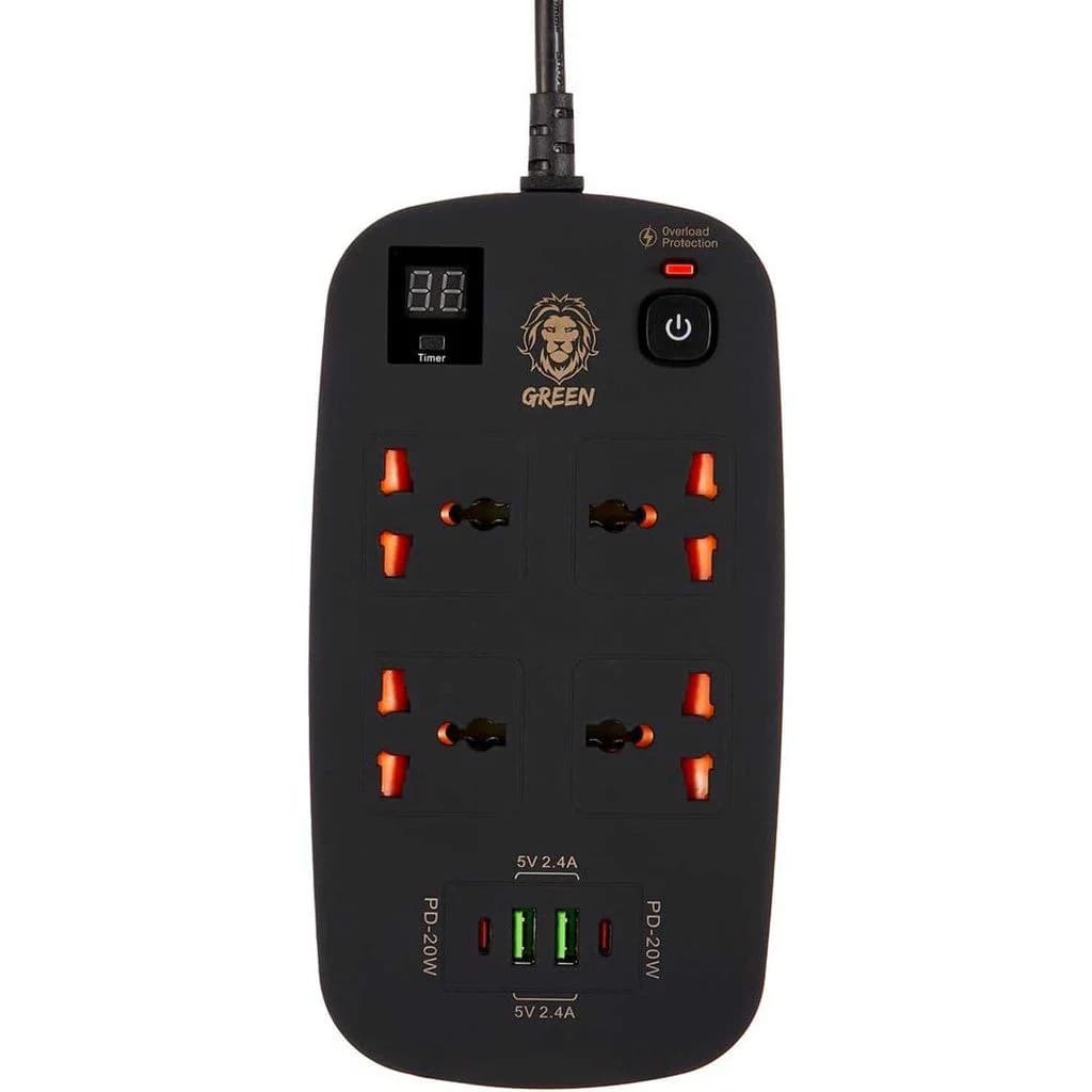 چند راهی برق گرین مدل Multiport Smart Power Socket GNPS2PD