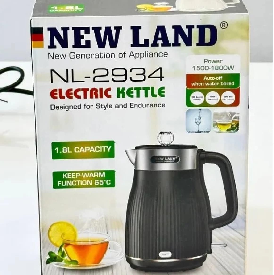 کتری برقی نیولند مدل NL2934 آلمانی با گارانتی 2 ساله — تصویر ۴