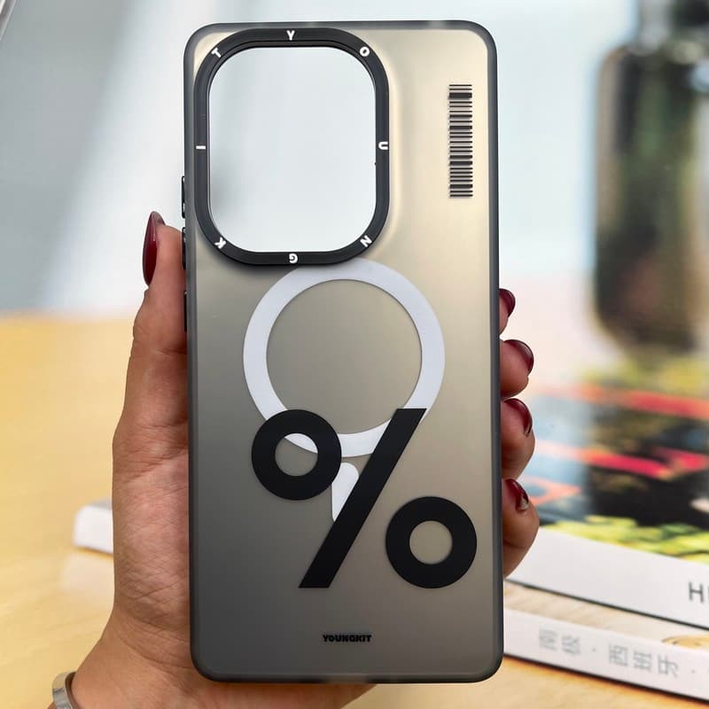 قاب گوشی Redmi Note 14S / Redmi Note 13 Pro 4G / Poco M6 Pro 4G شیائومی یانگ کیت طرح مگ سیف MAgsafe لنز برجسته کرومی کد 325672