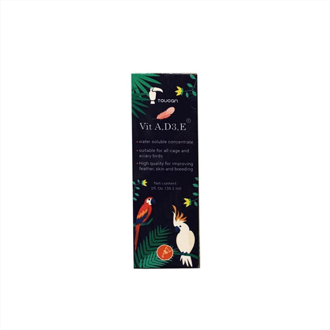 حجم 30 میل Toucan Vit A-D3-E قطره پرنده توکان
