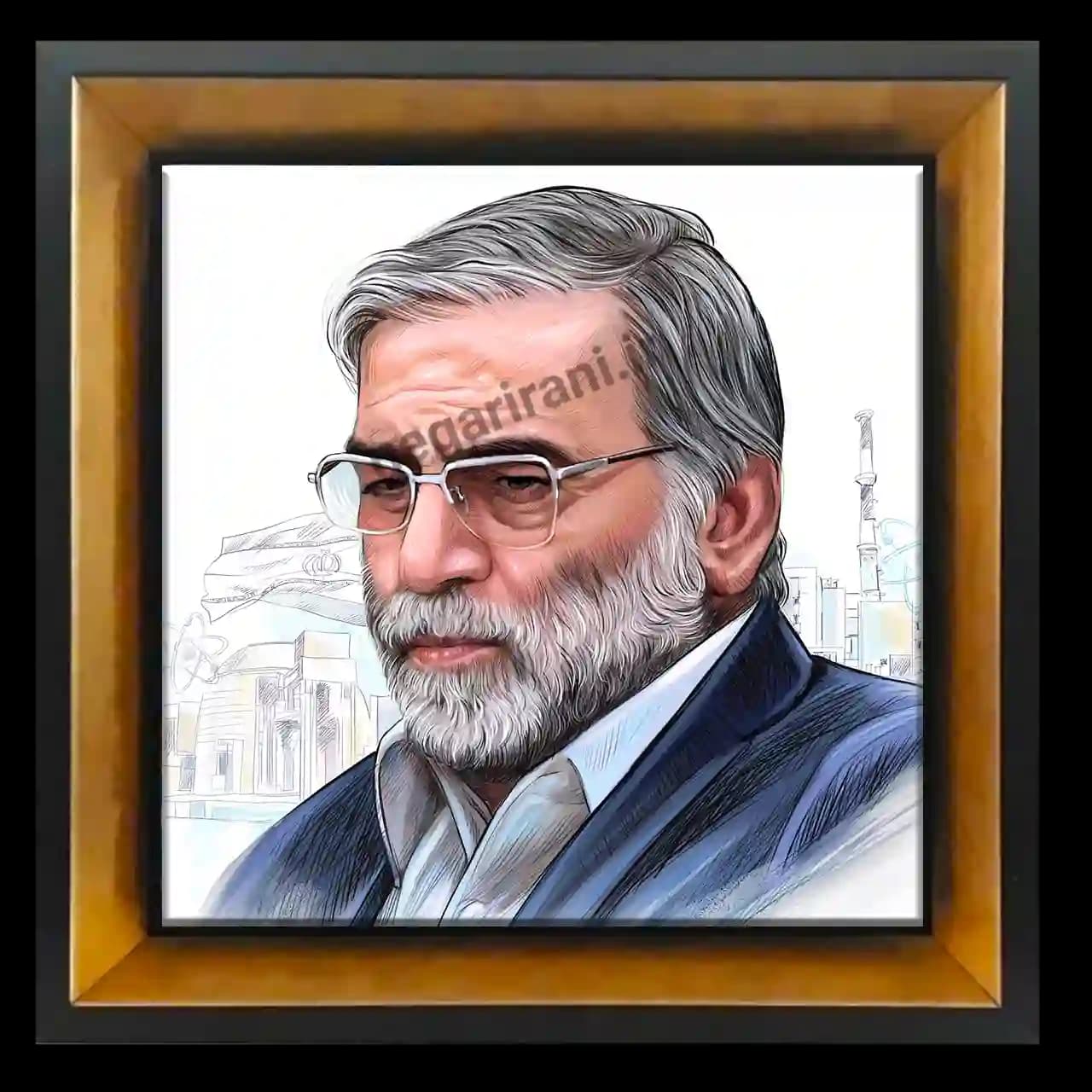 تابلو کاشی شهید فخری زاده مدل 2Z17