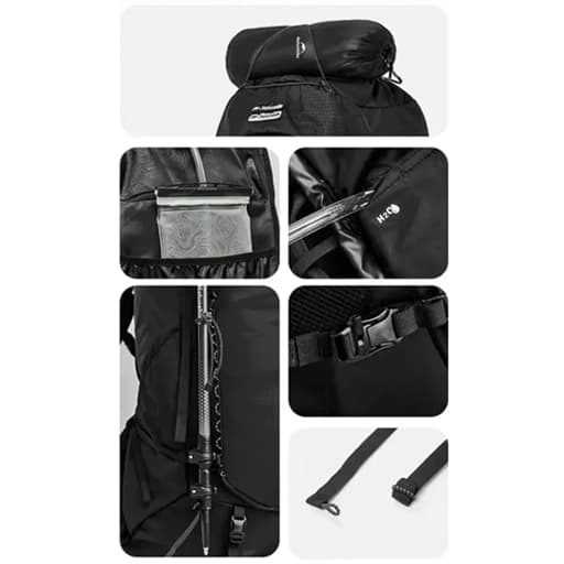 کوله پشتی کوهنوردی 70 لیتری Naturehike Helium مدل CNK2450XB014 — تصویر ۲