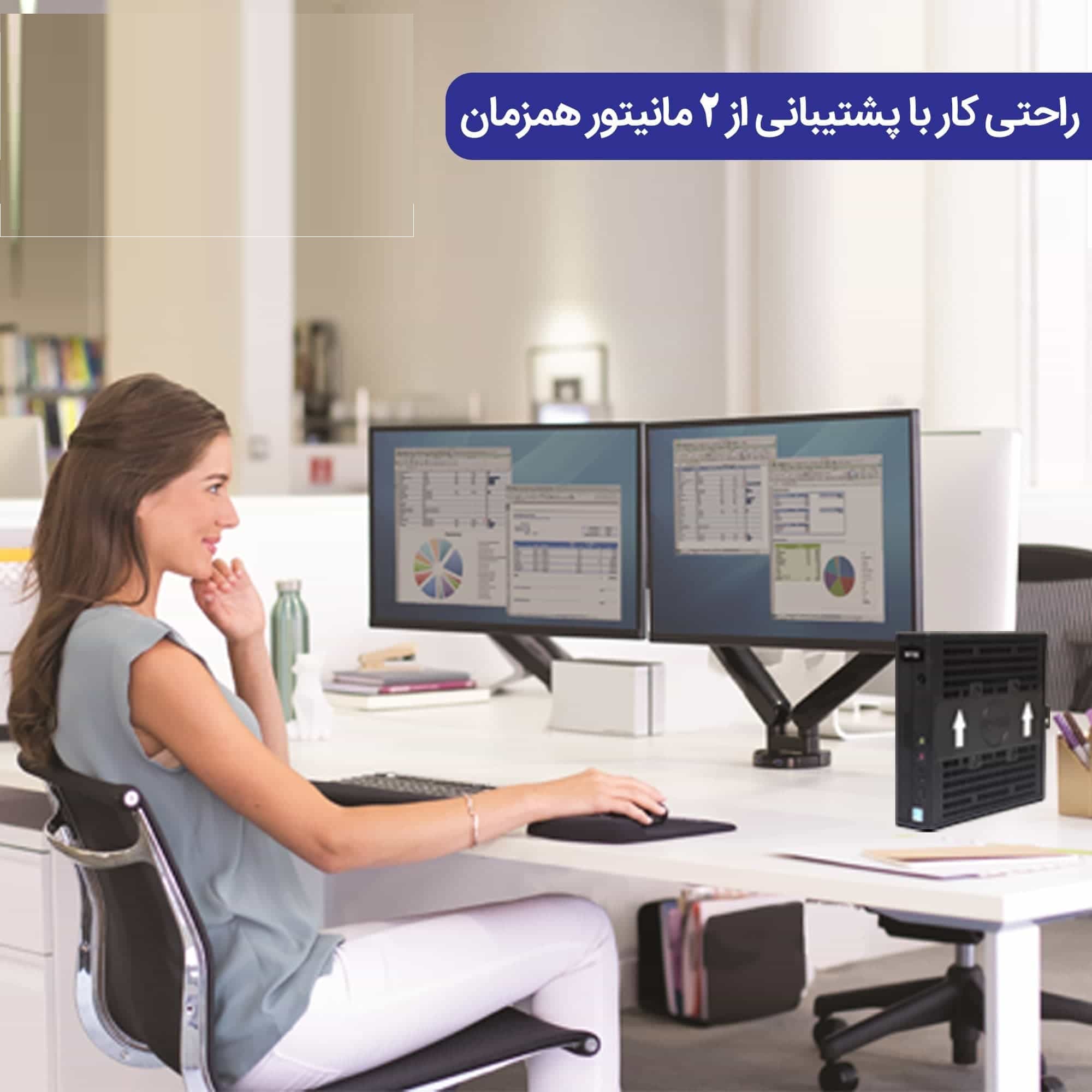 تین کلاینت دل مدل Wyse 7010 FullPort AMD پردازنده S-T56N رم 8 گیگابایت حافظه 240 گیگابایت SSD با ماژول WiFi AC — تصویر ۲