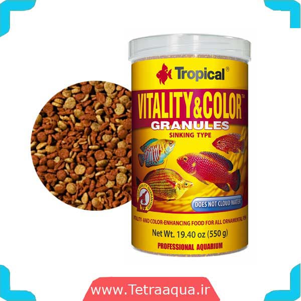 غذای ماهی Vitality Color-Granulat-tin برند تروپیکال — تصویر ۲
