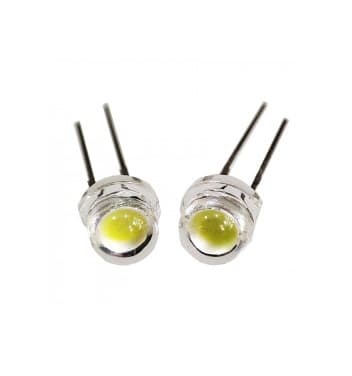 LED کلاهی چیپ بزرگ سفید 5mm بسته 50 عددی