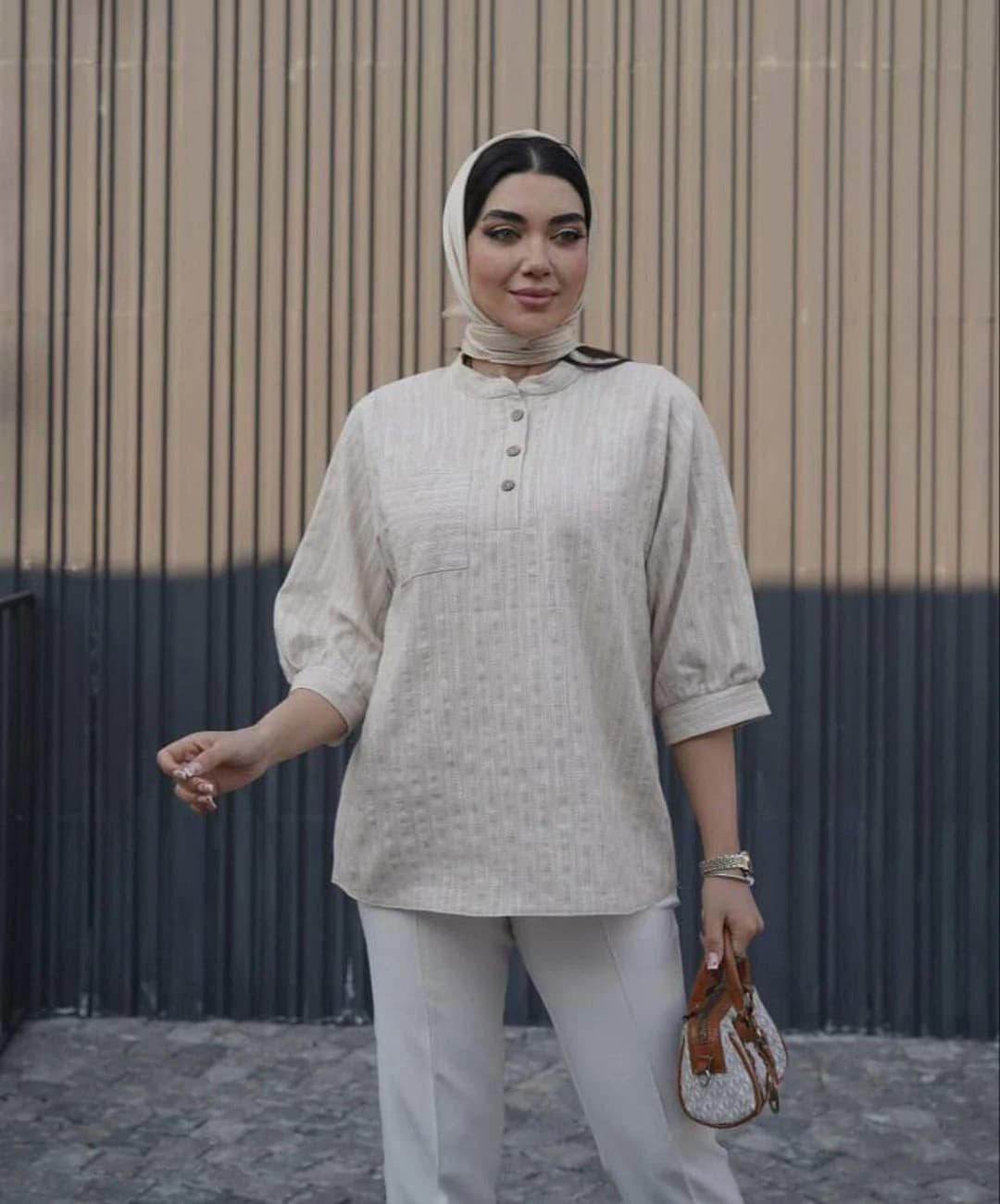شومیز نخ پنبه مدل نیلدا