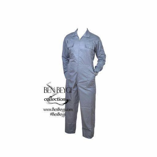 لباس کار سرهمی پارچه فلامنت یکسره زیپ دار کد 4052-IR