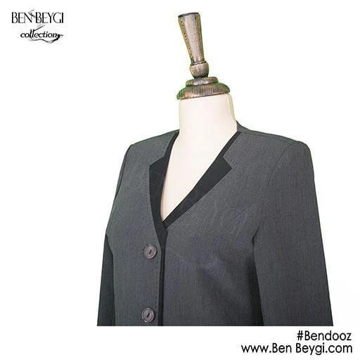 مانتو اداری یقه هفت پارچه بزیاق کد 3881 — تصویر ۲