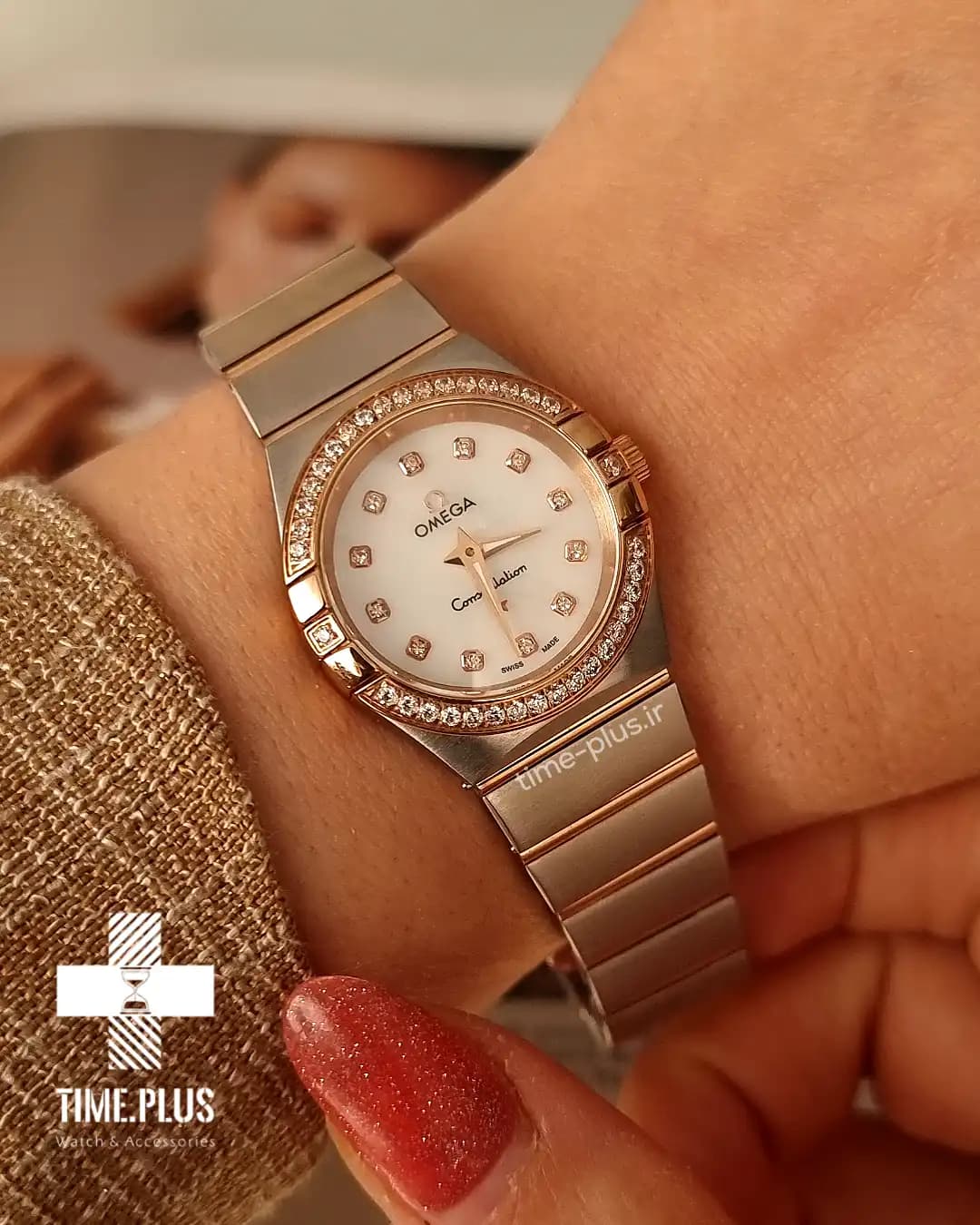 ساعت امگا زنانه Constellation Silver Rose Gold — تصویر ۲