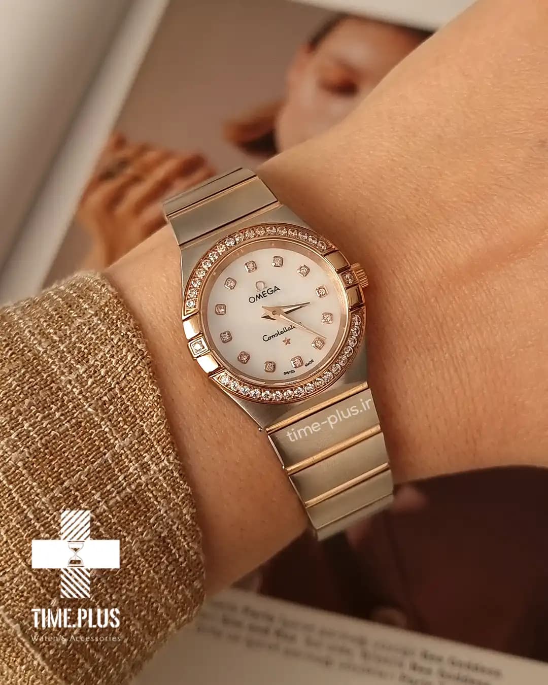 ساعت امگا زنانه Constellation Silver Rose Gold — تصویر ۸