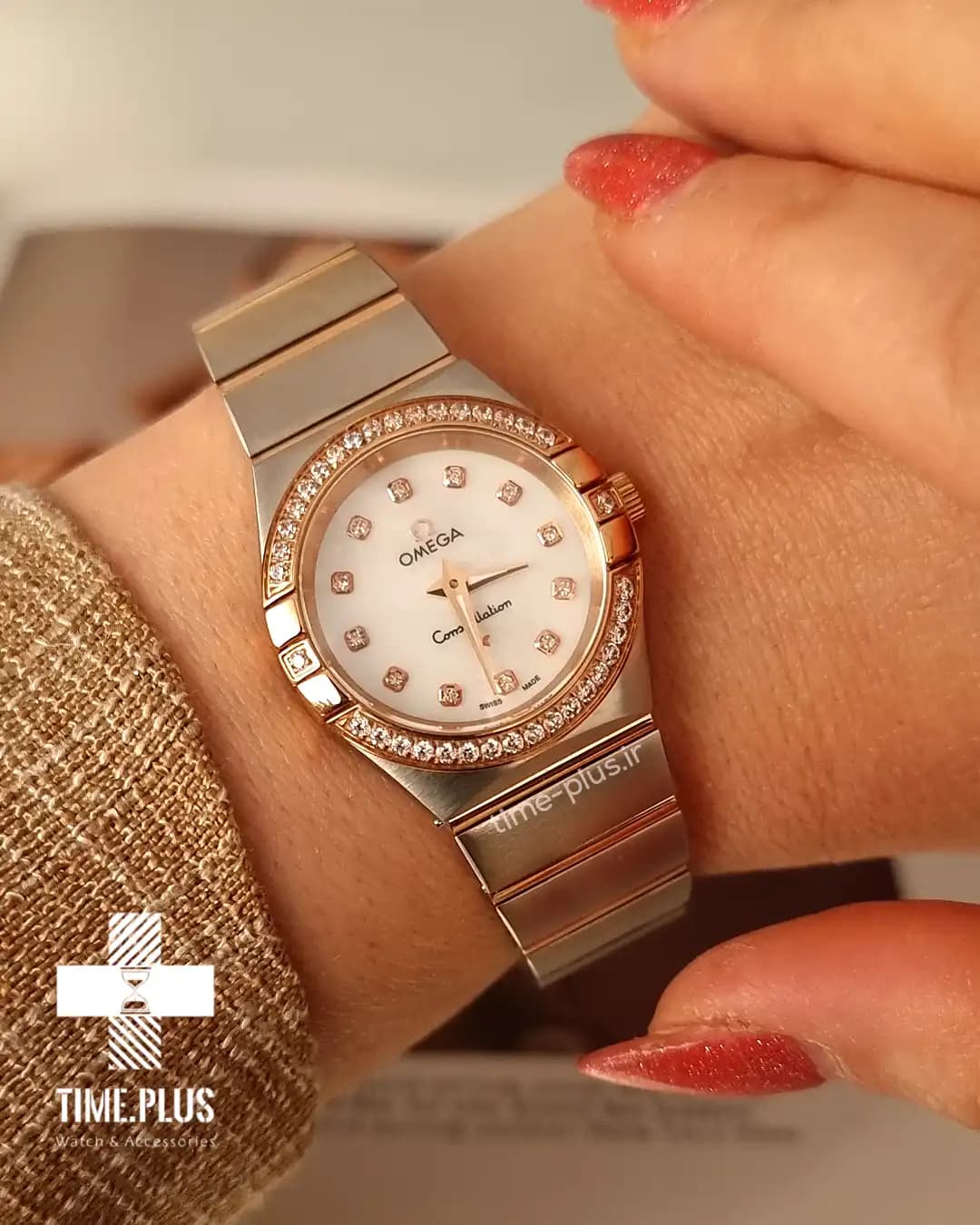 ساعت امگا زنانه Constellation Silver Rose Gold — تصویر ۴
