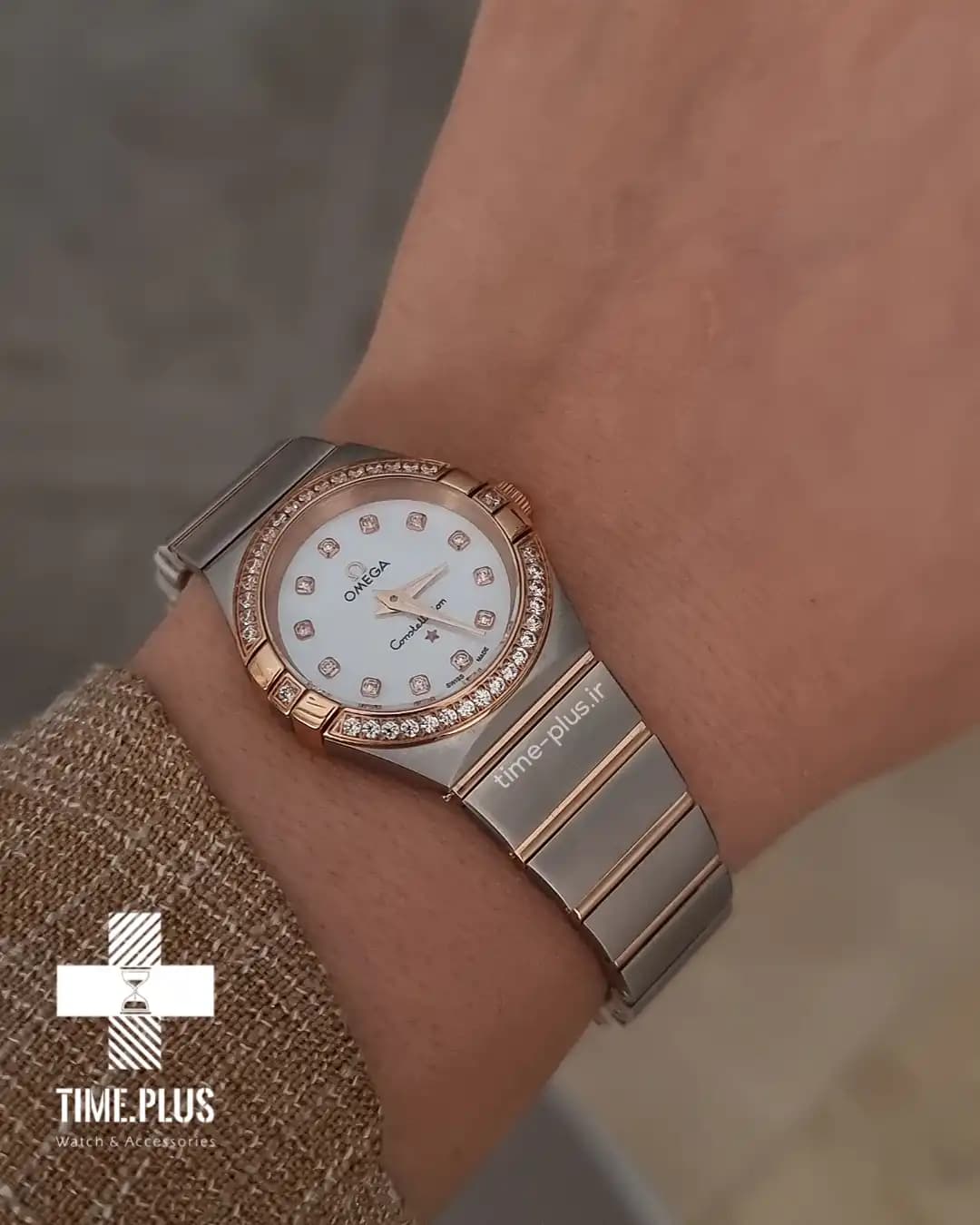 ساعت امگا زنانه Constellation Silver Rose Gold — تصویر ۵