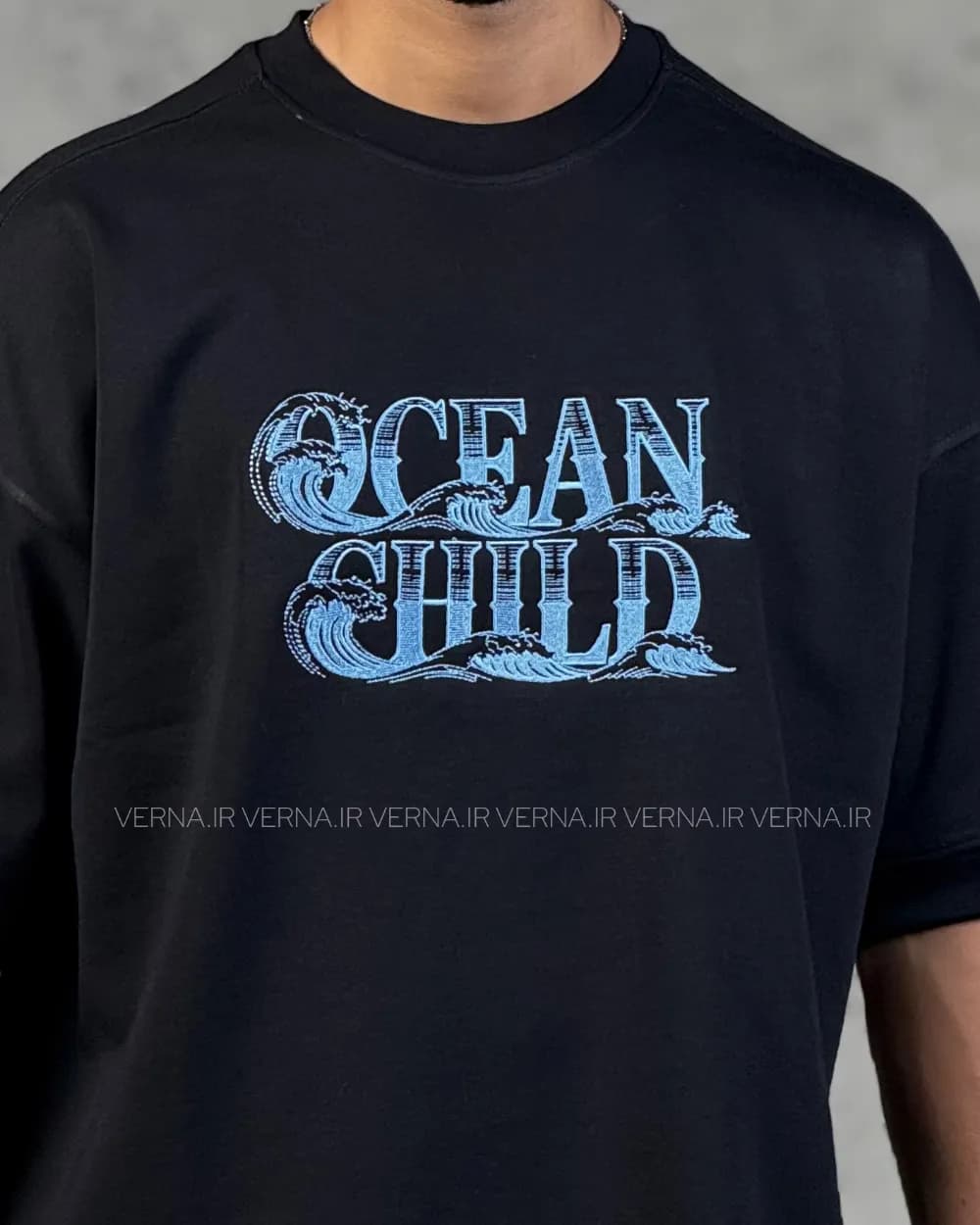 تیشرت مردانه تک سایز گلدوزی OCEAN CHILD — تصویر ۲