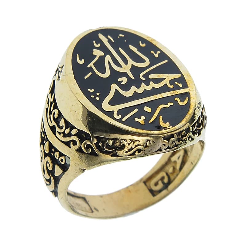 انگشتر مردانه طرح خدا کد b146 — تصویر ۳