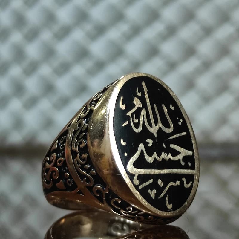 انگشتر مردانه طرح خدا کد b146 — تصویر ۲
