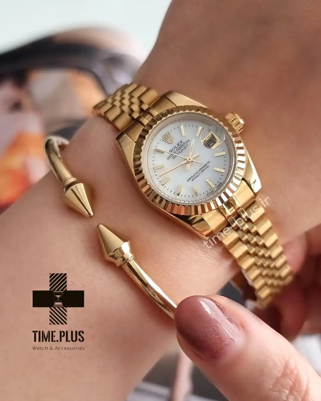 ساعت رولکس زنانه Datejust gold — تصویر ۳