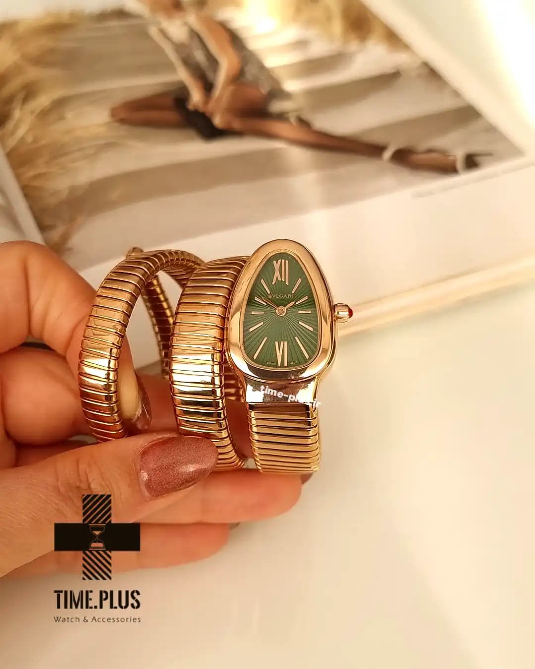 ساعت مچی زنانه بولگاری سرپنتی رزگلد — تصویر ۴