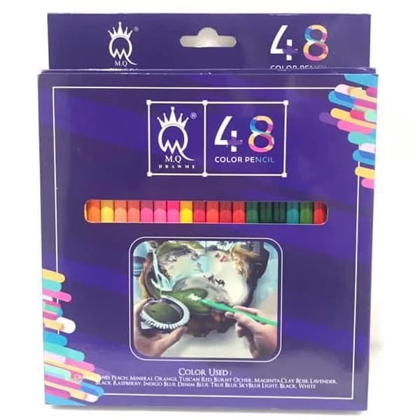 مداد رنگی 48 رنگ ام کیو مدل 00048G کد B18084