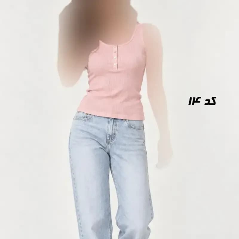 تاپ وارداتی کبریتی زنانه و دخترانه پنبهای مارک H&M — تصویر ۵