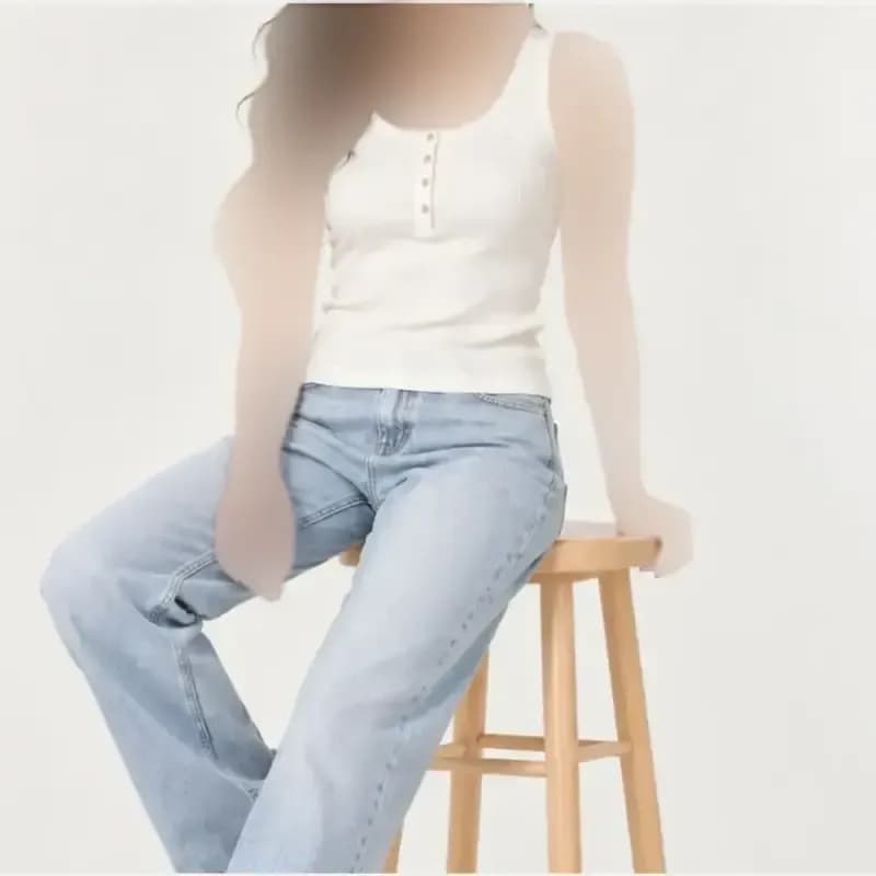 تاپ وارداتی کبریتی زنانه و دخترانه پنبهای مارک H&M — تصویر ۶