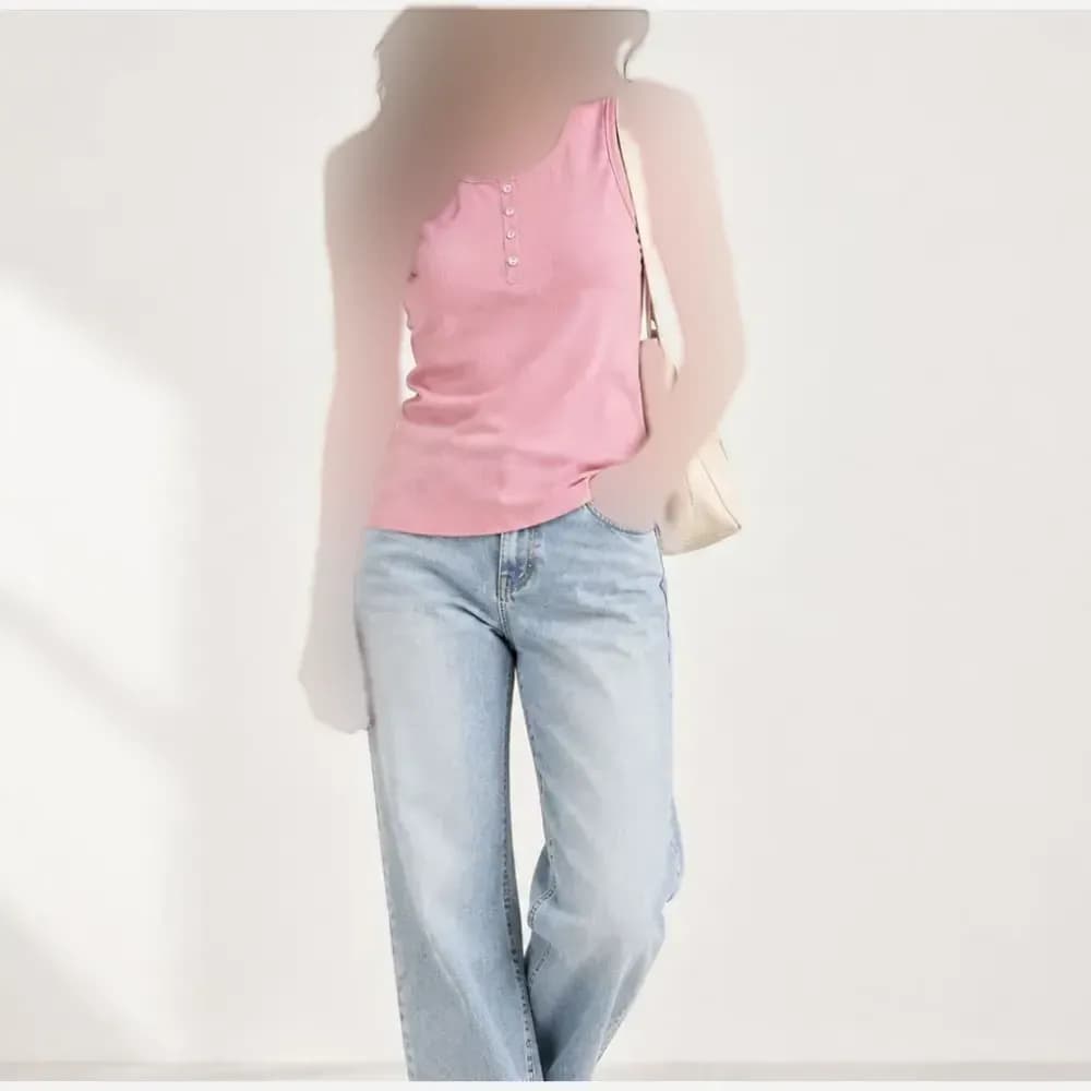 تاپ وارداتی کبریتی زنانه و دخترانه پنبهای مارک H&M — تصویر ۸