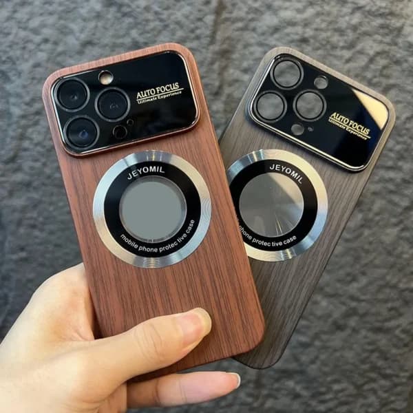 کاور مگ سیف طرح چوب قهوه ای مناسب برای گوشی موبایل iPhone 14 Pro کد B17984 — تصویر ۲