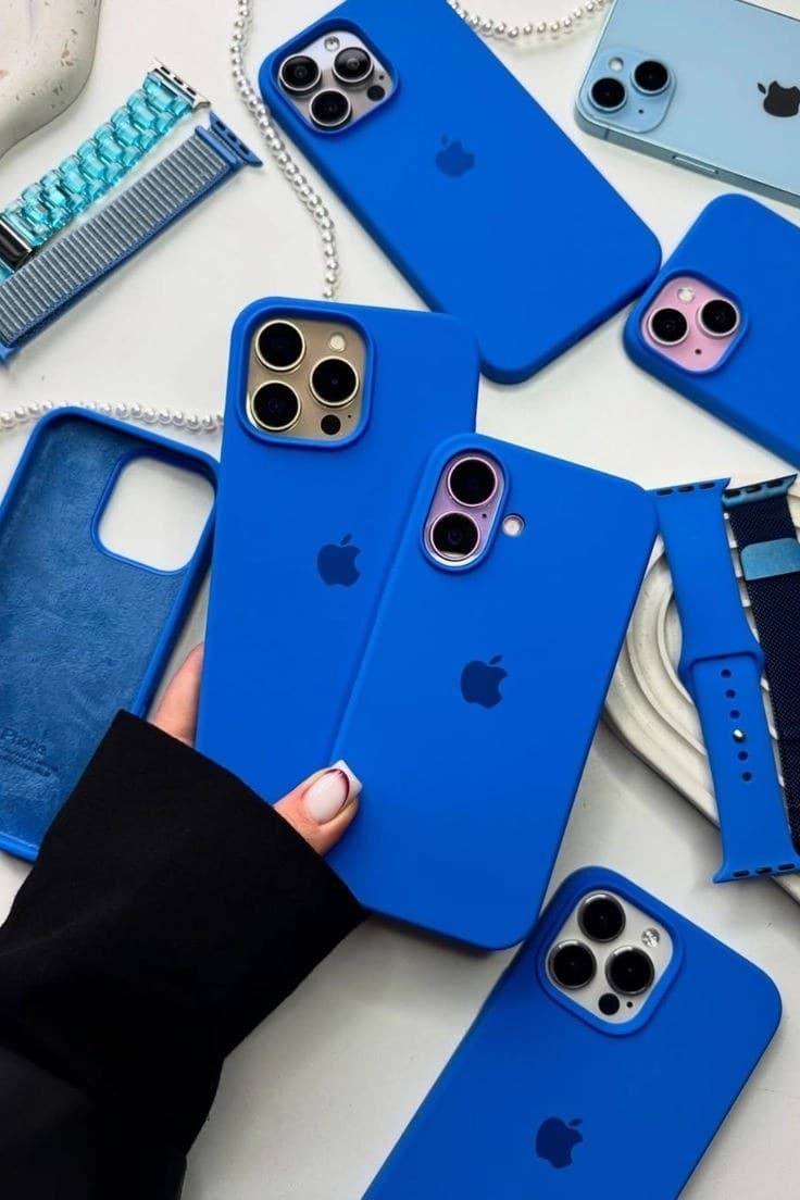 قاب سیلیکونی آیفون Iphone 14 رنگ آبی کاربنی کد B17983