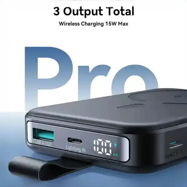 پاوربانک وایرلس مگنتی 10000 جویروم Qi2 JR-PBM11 — تصویر ۳