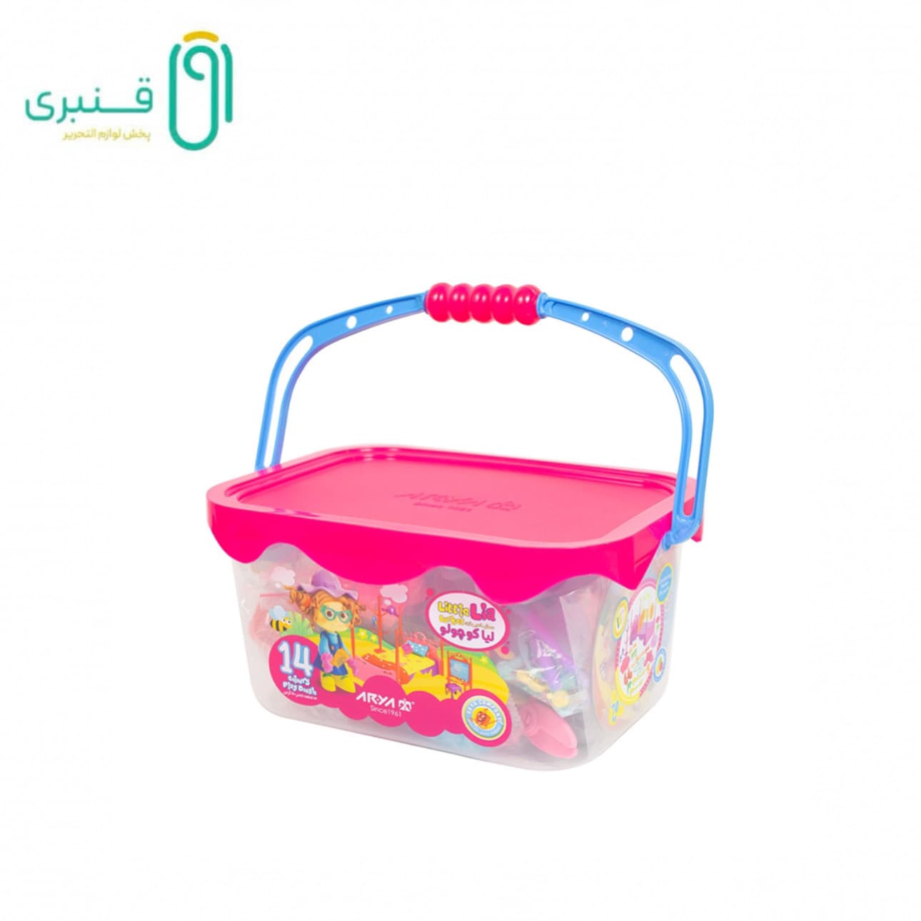 خمیر سطلی 14 رنگ (لیا و کیا) آریا