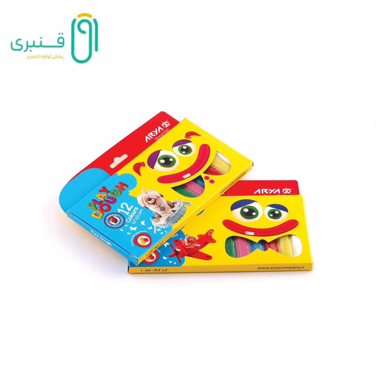 خمیر 12رنگ مقوایی آریا