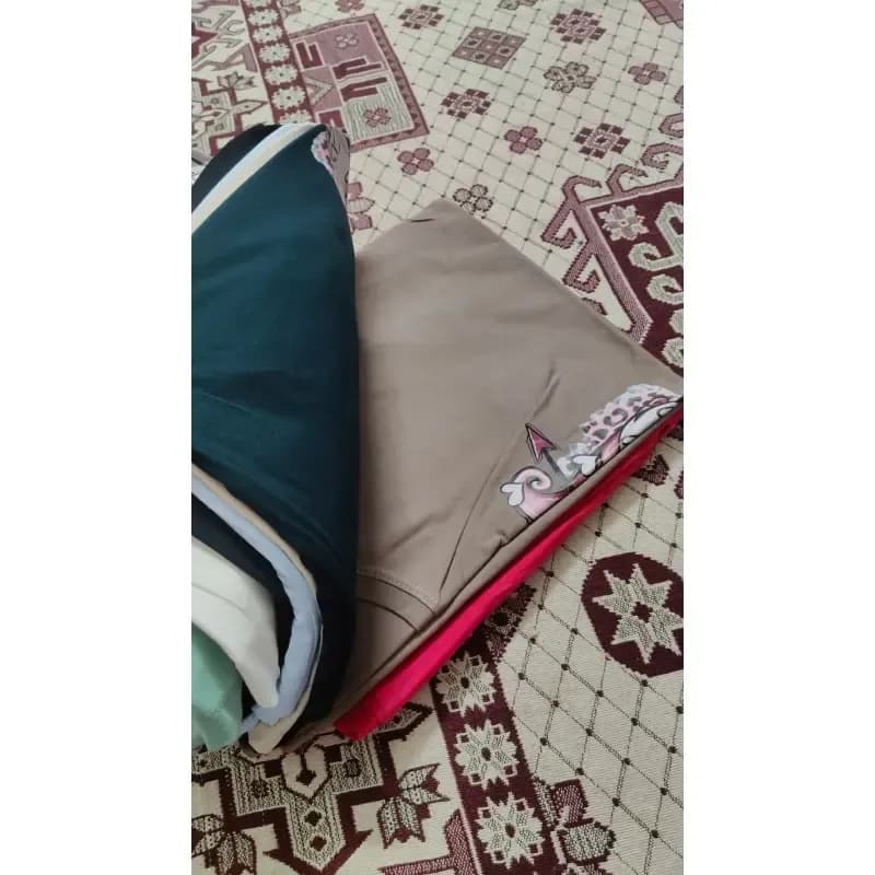 تیشرت باکسی نخ پنبه زنانه و دخترانه اسپرت قد 65 سانت — تصویر ۴