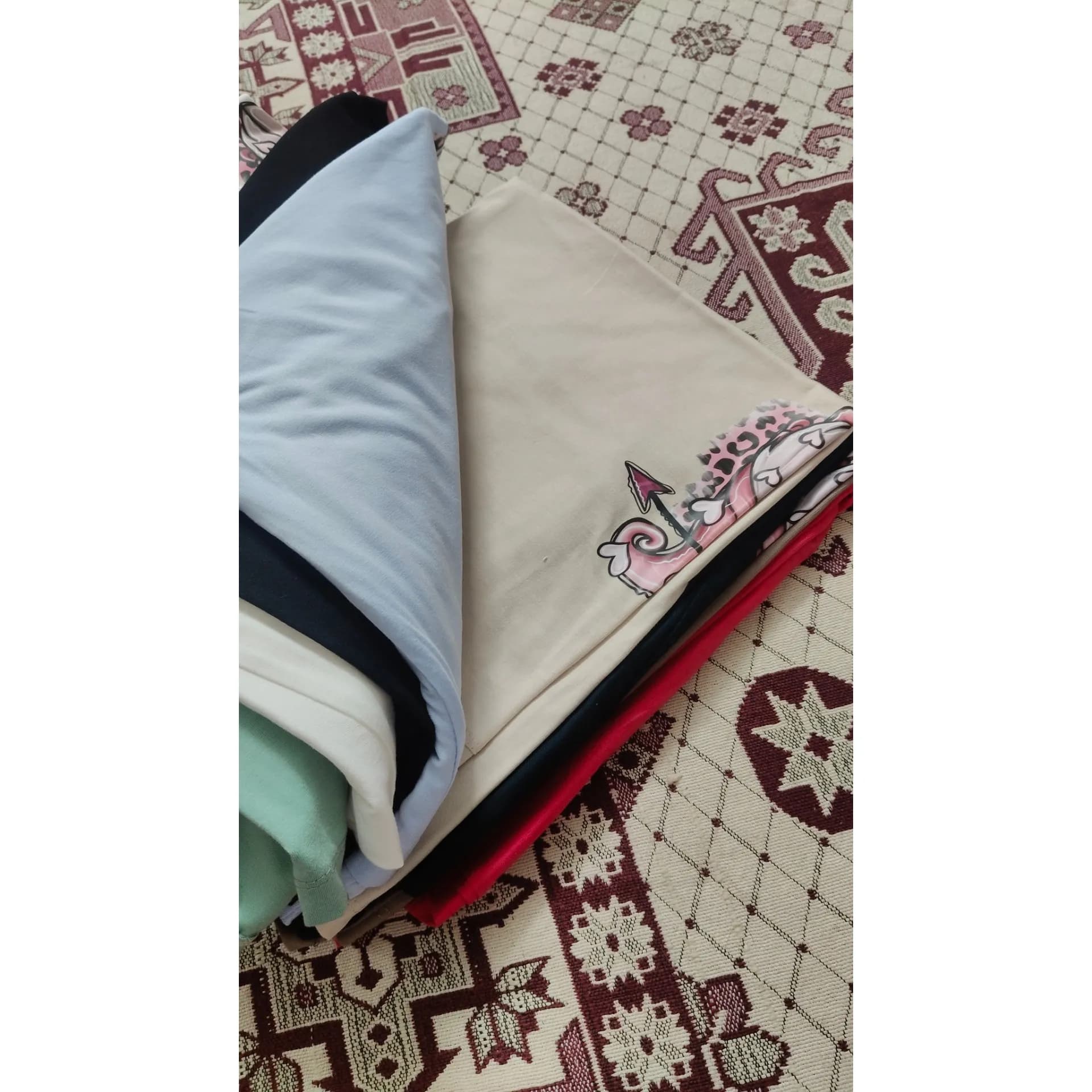 تیشرت باکسی نخ پنبه زنانه و دخترانه اسپرت قد 65 سانت — تصویر ۱۰