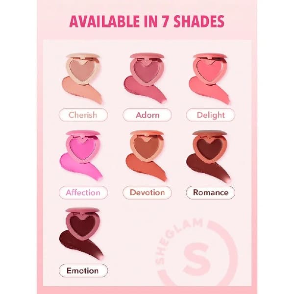 رژگونه کرمی قلبی شیگلم Sheglam Blush Creme Playing Cupid — تصویر ۲