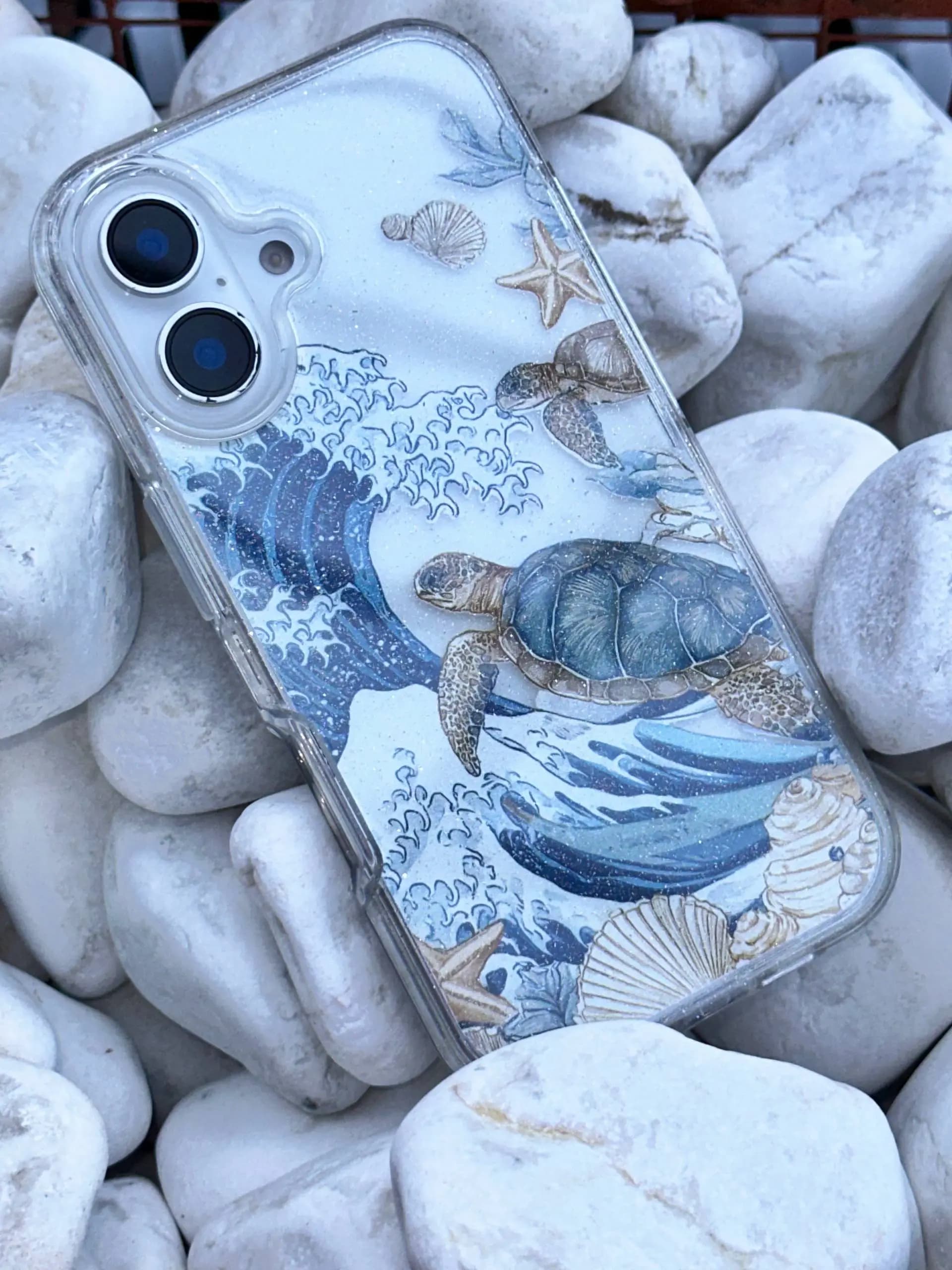 قاب گوشی آیفون لاکپشت ساحلی اکلیلی Turtle Summer Shine CS Collection — تصویر ۲