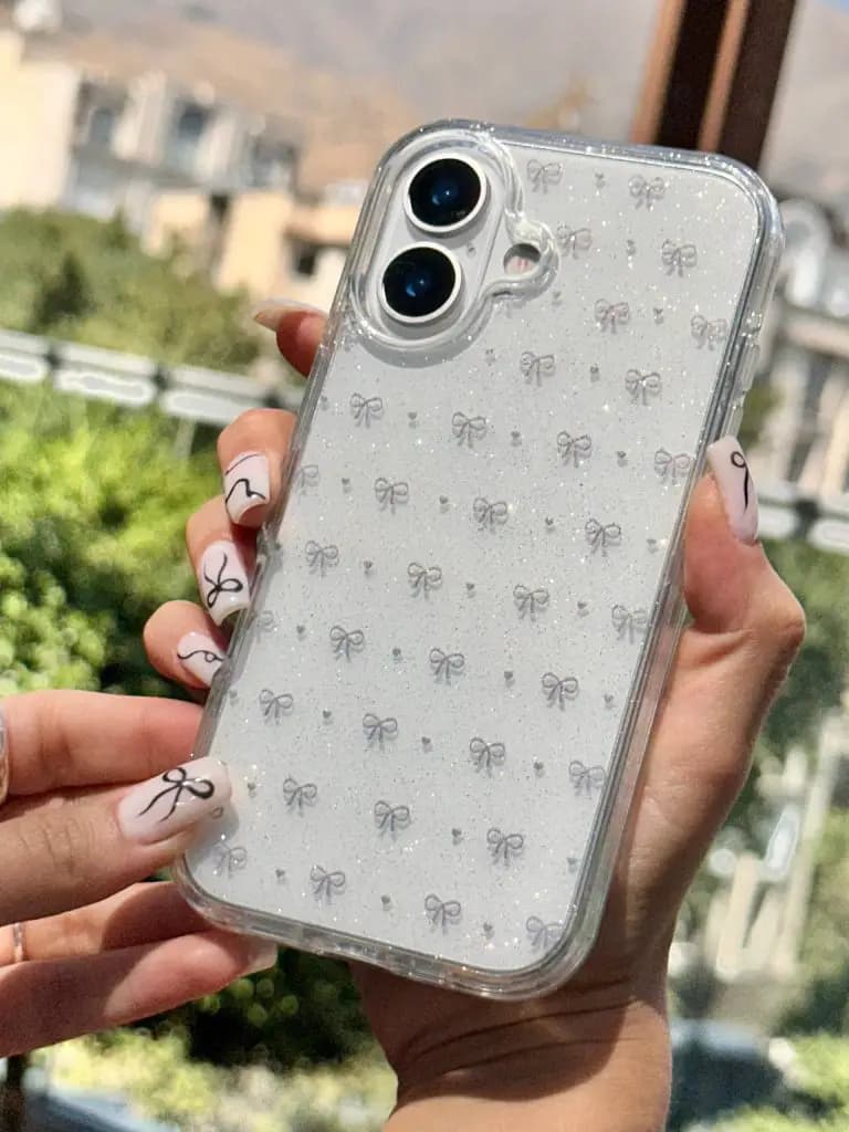 قاب گوشی آیفون پاپیون اکلیلی CS Tiny Bow Shine — تصویر ۴