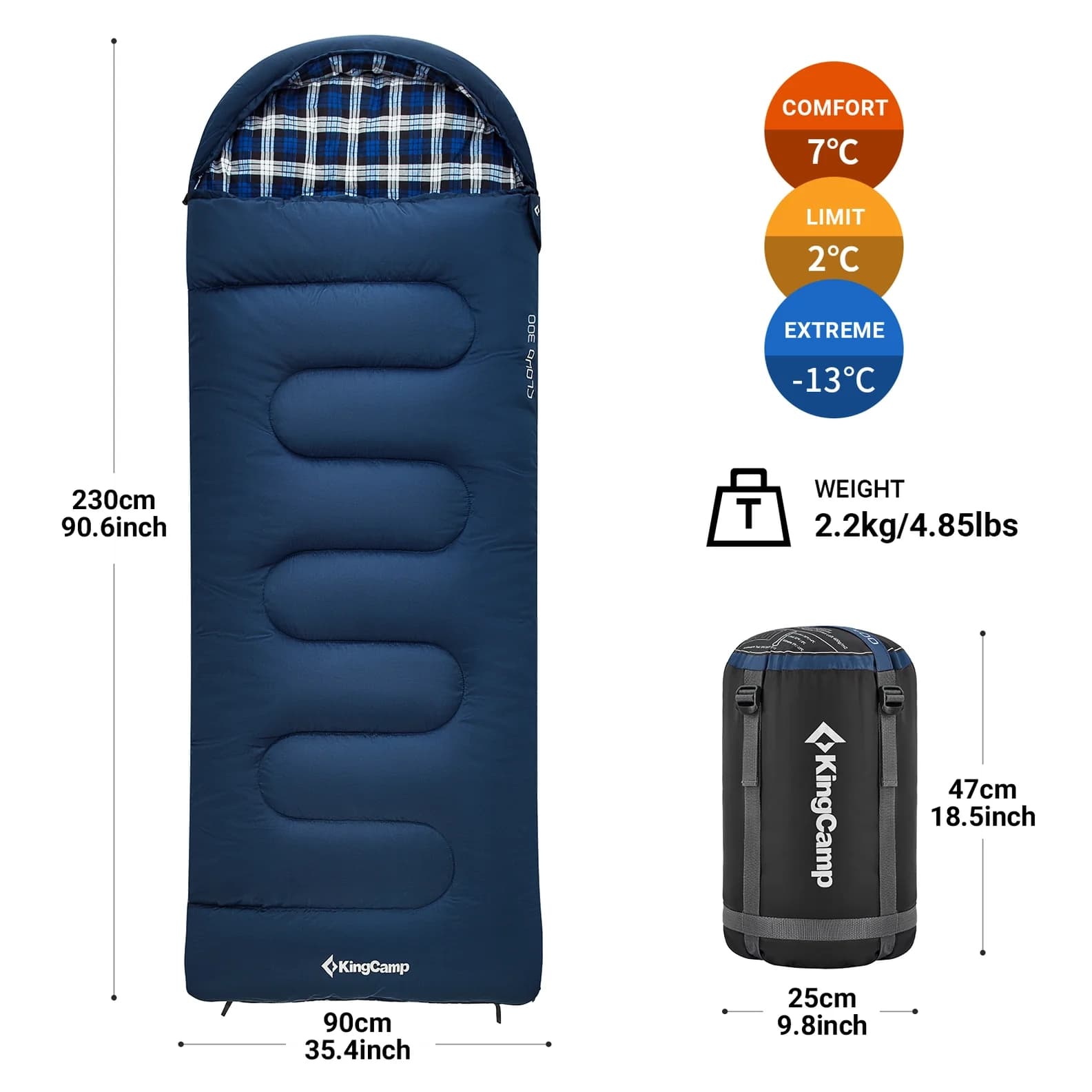 کیسه خواب کمپینگ کینگ کمپ مدل Cloud 400 — تصویر ۴
