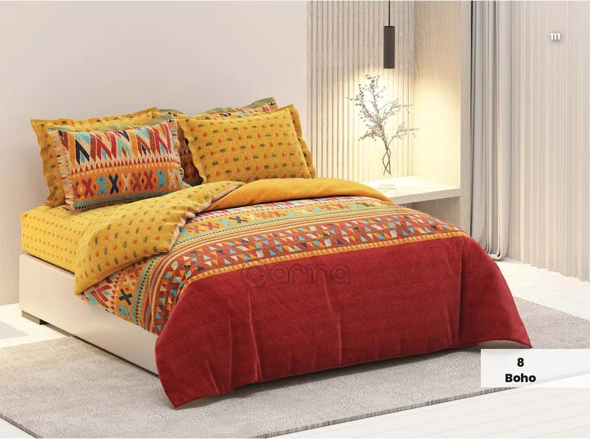 روتختی یک نفره کارینا پلاس کالکشن کد boho 8 (ملحفه تشک 90)