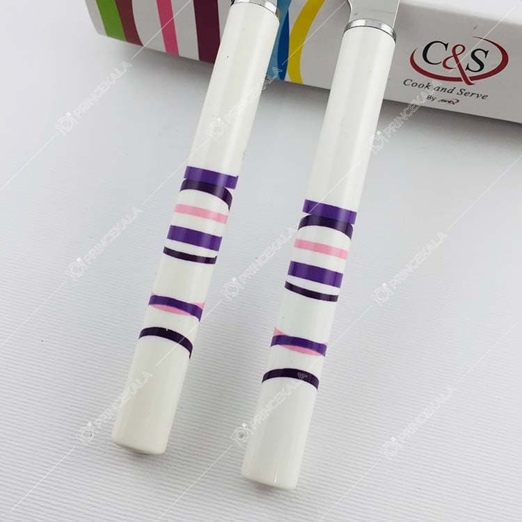 کارد و چنگال میوه خوری سی اند اس کد 98263 رنگ بنفش — تصویر ۴