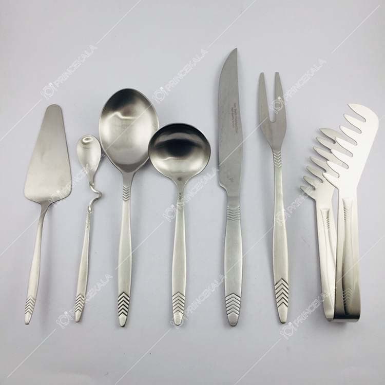 سرویس قاشق چنگال 30 نفره نیوبرلین مدل هاف نیمه مات — تصویر ۳