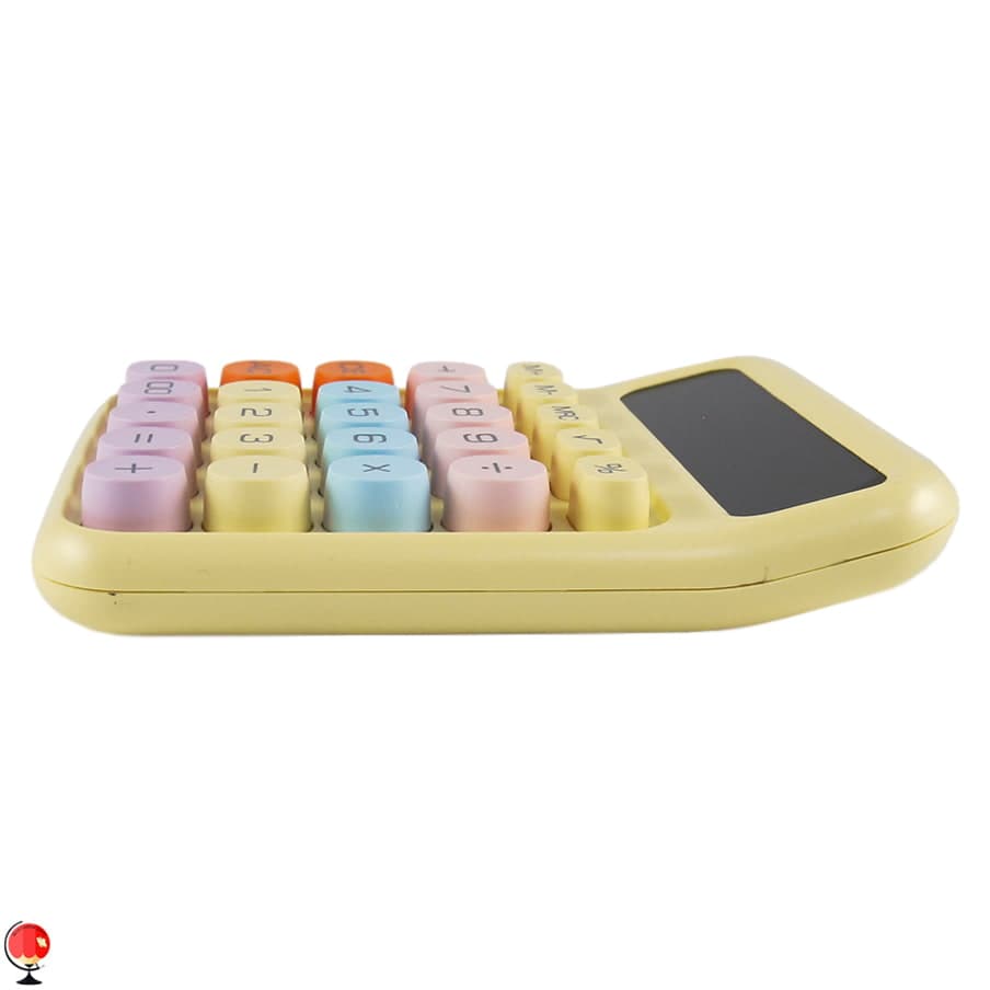 ماشین حساب فانتزی رنگی زرد KK-816 — تصویر ۲