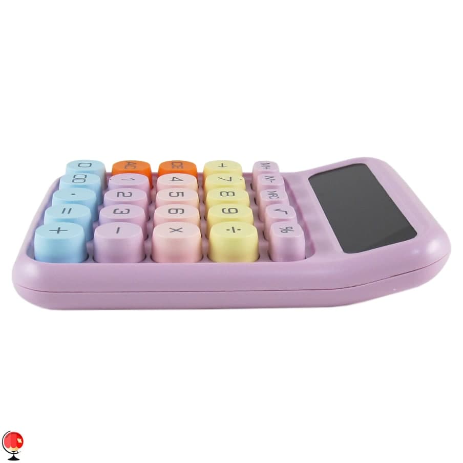 ماشین حساب فانتزی رنگی بنفش KK-816 — تصویر ۲