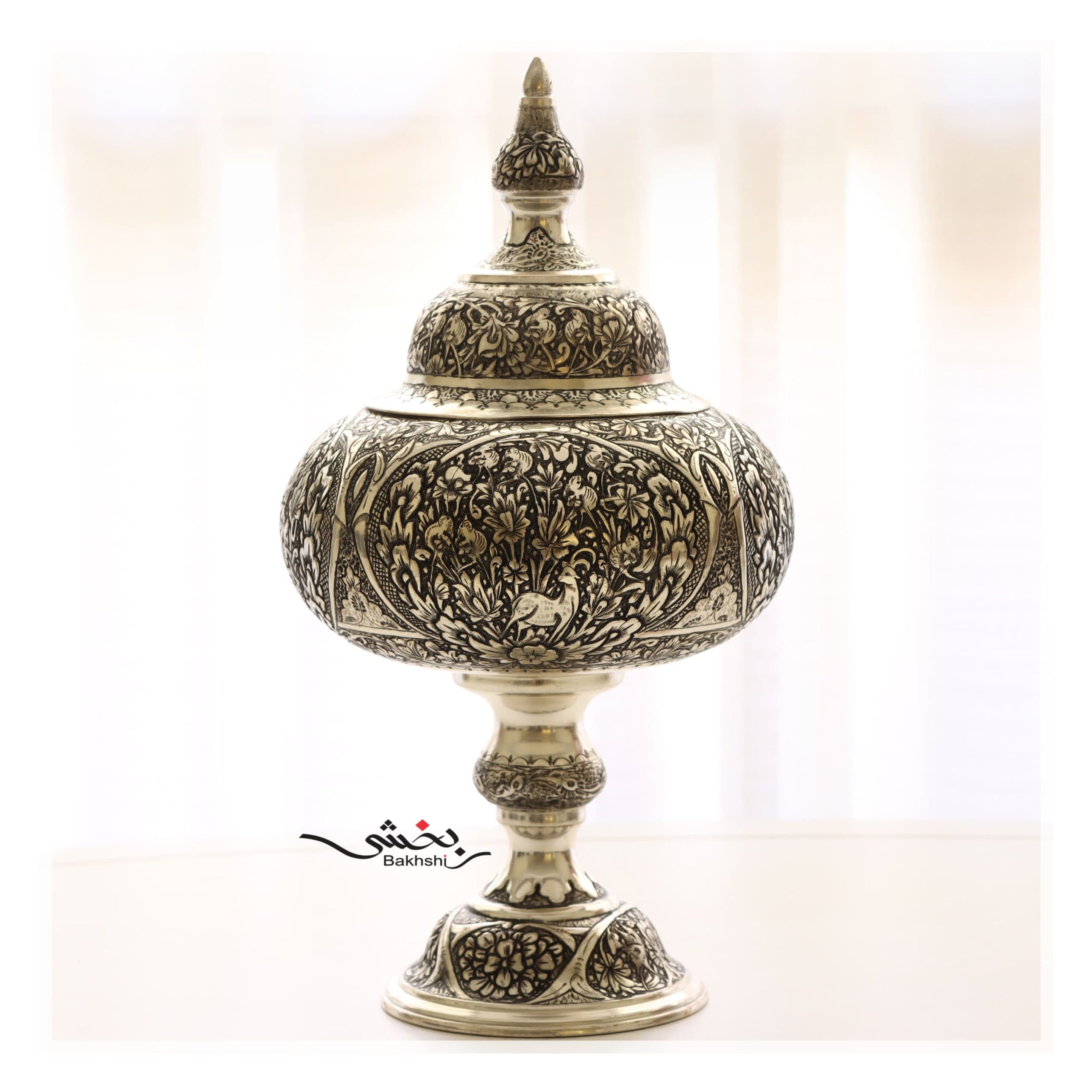 گز خوری پایه دار نقره قلم شکارگاه