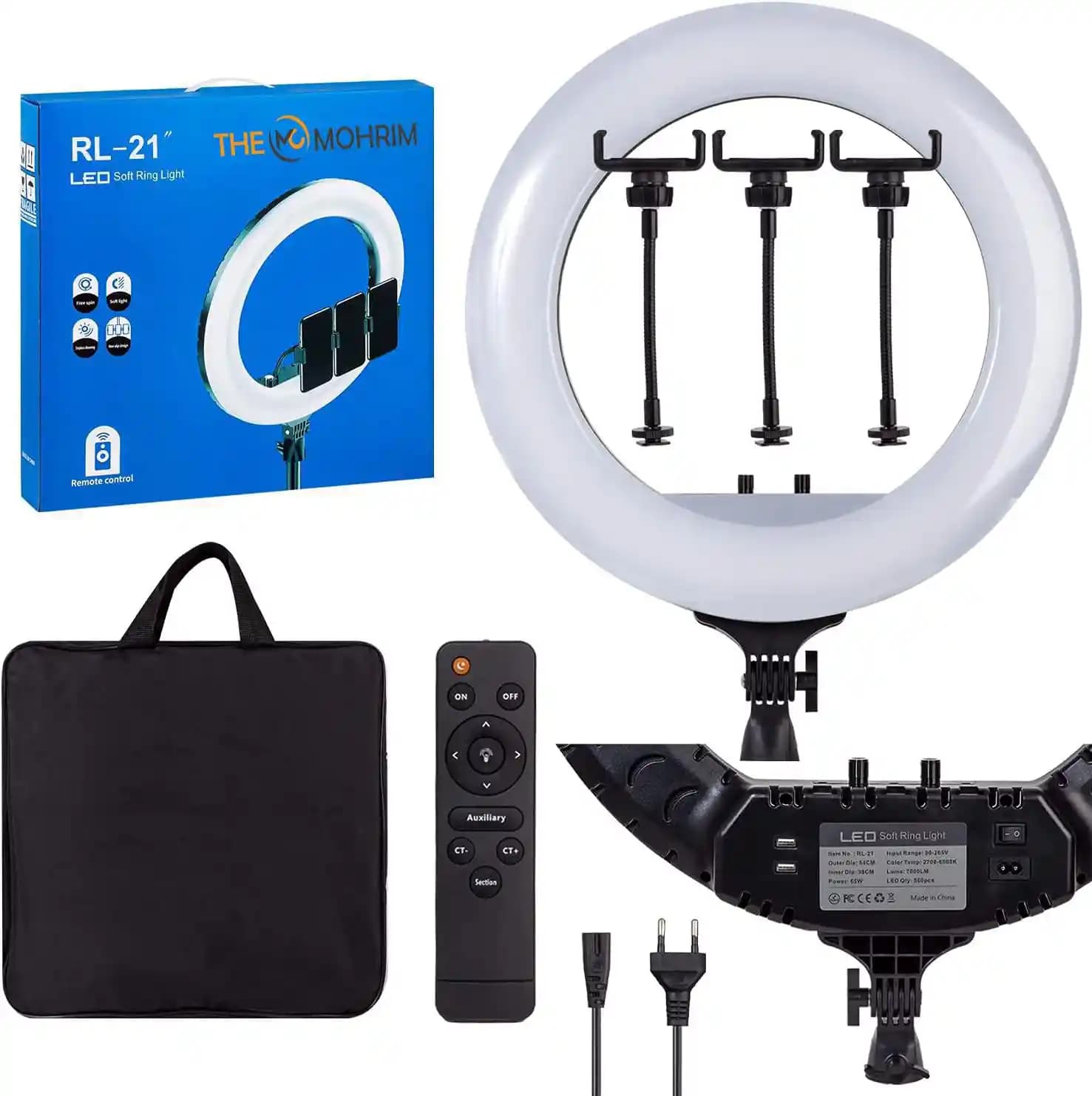 رینگ لایت RL-21 اورجینال همراه با کیف به همراه سه پایه