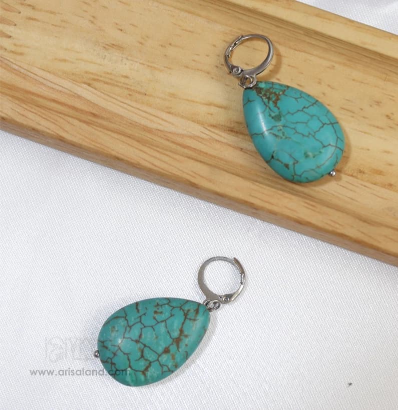 گوشواره فیروزه مصری کد 296