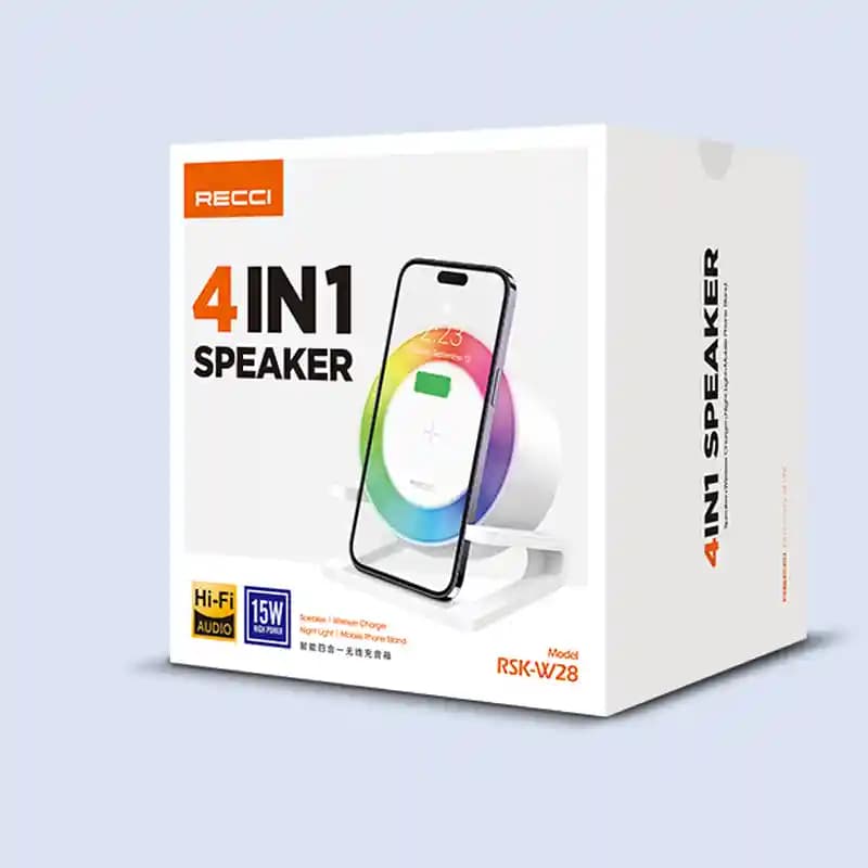 اسپیکر بلوتوثی رسی مدل RSK-W28 4IN1 — تصویر ۲